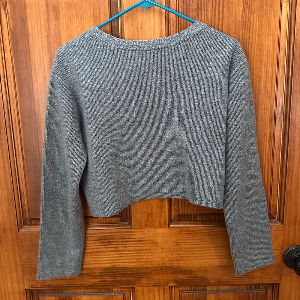 Zara Charcoal Ribbed Sweater - Picture 3 of 3